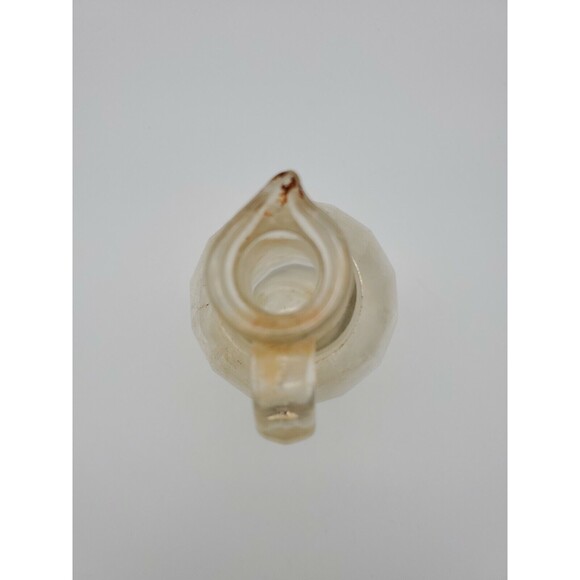 Cruet Bottle Circa 1930's Thick Clear Glass with Handle - Picture 5 of 12